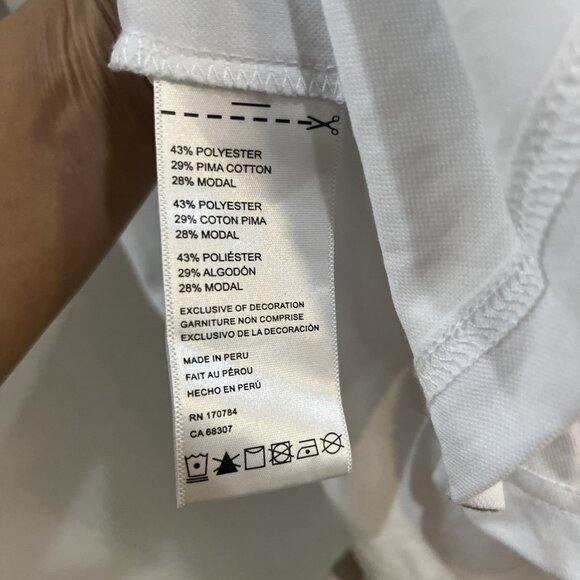 Psycho Bunny Polo Shirt Mens Size Large (6) Classic Fit 1/4 Zip White - Picture 8 of 9